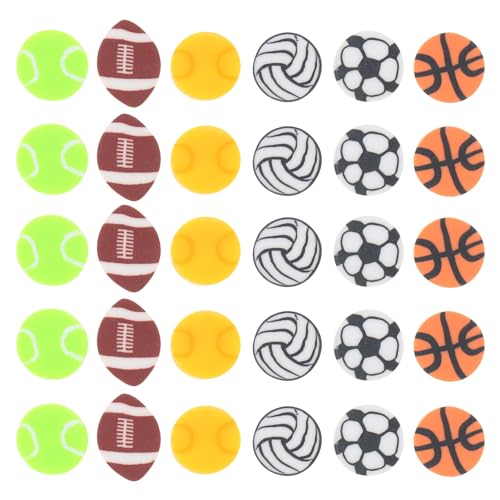 HOMSFOU 1 Satz Perlen Zum Selbermachen Farbig Rugby -perlen Bunt Farbe Fußballperlen Sportfangeschenk Kleine Perlenanhänger Sportperlen Schmuckperlen Polymer-ton 200 Stück von HOMSFOU