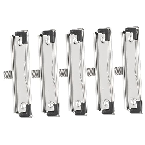 HOMSFOU 1 Satz Planertafel-clip Klare Zwischenablagen Veranstalter Robuster Clip Für Die Zwischenablage Clips Klemmbretter Datei-organizer-clip Silver Metall 5 Stück von HOMSFOU