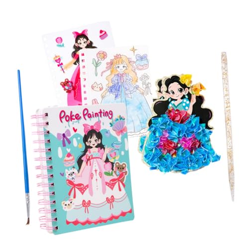 HOMSFOU 1 Satz Prinzessin Dress-up- unfertiges Handarbeitswerkzeug Lochmalwerkzeug für die Dekoration Malutensilien Zeichnungsset Malset Kinderhandwerkzeug Plastik von HOMSFOU