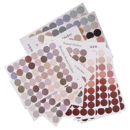 HOMSFOU 1 Satz Punktaufkleber Sammelalbum Wiederverwendbar Scrapbooking Etiketten Beschriftungsmarkierung Multifunktions-siegelaufkleber Aufkleber Umhüllen Papier 12blätter von HOMSFOU