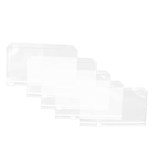 HOMSFOU 1 Satz Pvc-tasche Mit Reißverschluss Dokumentbeutel A5 Bindetascheneinlage Aktentasche Reißverschlusstaschen Zur Aufbewahrung Ordneraufbewahrung Dokumenttasche Weiß 15 Stück von HOMSFOU