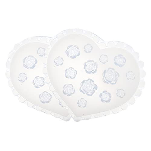 HOMSFOU 1 Satz Rosenschimmel Blumenharzformen Halskette Rosenanhänger Gießform Silikonformgussformen Epoxid-silikonform Schmuckformen Für Epoxidharz Kieselgel 2 Stück von HOMSFOU