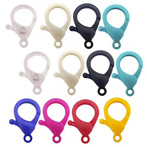 HOMSFOU 1 Satz Schlüsselanhänger Ornamente Haken Verschluss Schlüsselbundclip Für Schlüsselringe Groß Bastelzeug The Craft Verschlussclips Aus Kunststoff Karabinerverschluss Harz 40 Stück von HOMSFOU