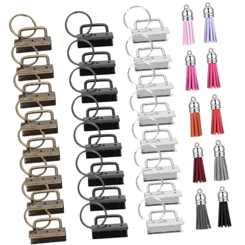 HOMSFOU 1 Satz Schlüsselring mit Metallringenden Quasten und Zubehör für Diy Schlüsselanhänger Taschen Gürtel und Handwerksprojekte von HOMSFOU