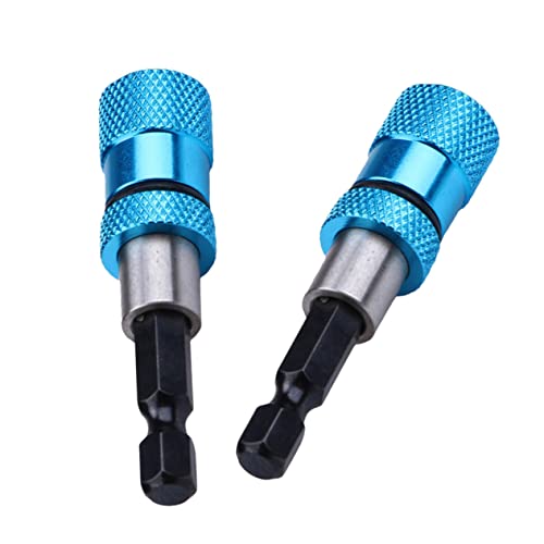 HOMSFOU 1 Satz Schrauben Dreher Schaft Werkzeug Verlängerungsstange Bohren Magnetische Bithalter Für Akkuschrauber Bit-adapter Rostfreier Stahl Blue 2 Stück von HOMSFOU