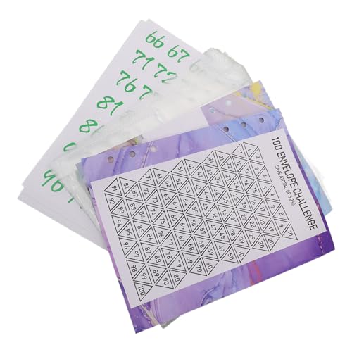 HOMSFOU 1 Satz Sparen Sie Geld innerer Kern speichern Sparordner mit Geldumschlägen Wenn Binder-Nachfüllungen Ersparnisse Persönlicher Budgetordner Bindemittel Zubehör PVC Transparent von HOMSFOU