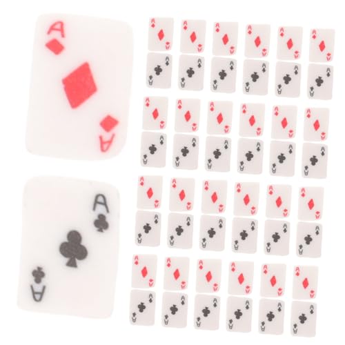 HOMSFOU 1 Satz Spielkartenperlen Basteln Pokerkartenschmuck Spacer Perlen Für Schmuckhersteller Machen Lose Perlen Tonkette Lose Perle Diy-perlen Polymer-ton 100 Stück von HOMSFOU