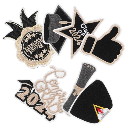 HOMSFOU 1 Satz Stickaufkleber Zum Abschluss Nähen Süße Patches Bestickt Stickerei Sakkos Kleider Flicken Aufbügeln Patches Für Kleidung Zum Aufbügeln Stickgarn 8 Stück von HOMSFOU