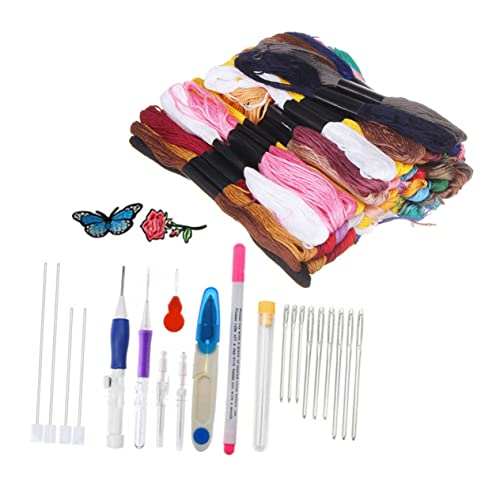 HOMSFOU 1 Satz Sticken Set für Anfänger mit Stickwerkzeugen Diy Zubehör und Bunten Fäden für Kreative Handarbeiten und Dekorationen für Erwachsene HOMSFOU 1 Satz Sticken Set für Anfänger mit Stickwerkzeugen Diy Zubehör und Bunten Fäden für Kreative Handarbeiten und Dekorationen für Erwachsene von HOMSFOU