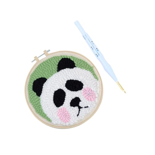 HOMSFOU 1 Satz Stickmaterialpaket Kinderhandwerk Stanznadel-Stickerei-Starter-Kits Punch-Art-Kits Nähen Stoff Stickfaden Stickset für Stickerei-Kits Stickausrüstung von HOMSFOU