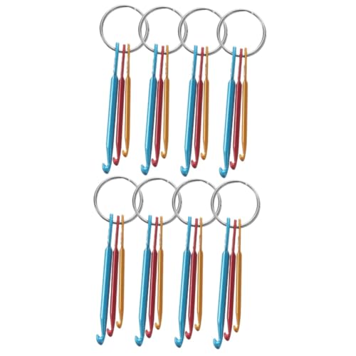 HOMSFOU 1 Satz Strickwerkzeuge Häkelnadelset Stricknadeln Gehäkelte Accessoires Pullover Flechten Werkzeug Garnwebnadeln Garn Häkeln Kleine Häkelnadeln Aluminium 4 Stück von HOMSFOU