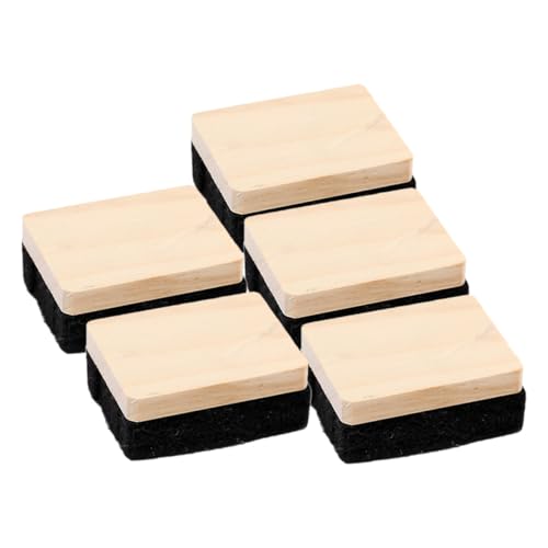 HOMSFOU 1 Satz Tafelradierer Aus Holz Und Filz Praktische Und Portable Schulbedarf Für Tafel Und Whiteboard Für Büro Klassenzimmer Und Zuhause 5 Stück von HOMSFOU