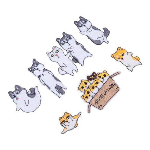 HOMSFOU 1 Satz Teiliges Aufbügelbare Tier Patches Cartoon Hund Aufnäher Für Kleidung Taschen Und Bastelprojekte Zum Reparieren Und Dekorieren Von Jeans Und Shirts 9 Stück von HOMSFOU