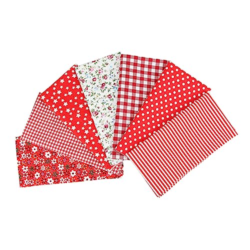 HOMSFOU 1 Satz Teiliges Baumwollstoff Set Bunte Diy Patchworkstoffe Für Handarbeiten Dekorationen Und Kreative Projekte Hochwertiges Material Für Vielseitige Anwendungen 7 Stück von HOMSFOU