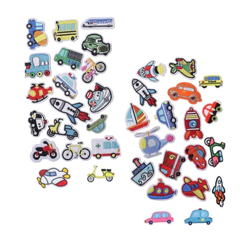 HOMSFOU 1 Satz Teiliges Cartoon Stickerei Aufnäher Für Kleidung Wiederverwendbare Flicken Zum Aufbügeln Dekorative Diy Patches Für Kinderbekleidung Und Bastelprojekte 38 Stück von HOMSFOU