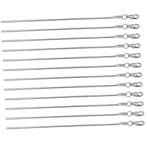 HOMSFOU 1 Satz Teiliges Diy Snake Chains Mit Hummerklappenverschlüssen Für Schmuckherstellung Langlebig Und Vielseitig Einsetzbar Für Accessoires 12 Stück von HOMSFOU