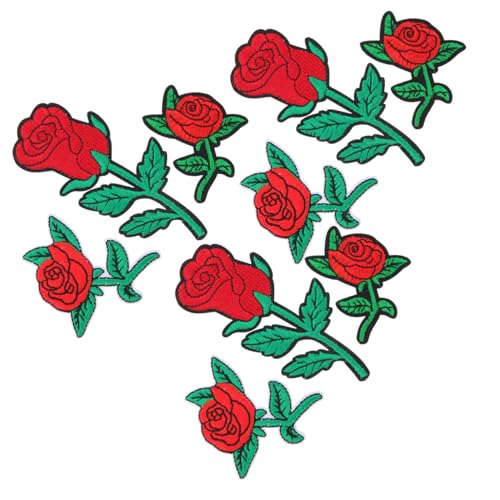 HOMSFOU 1 Satz Teiliges Flower Patch Bügel Und Nähapplikationen Für Kleidung Und Diy Projekte Für Jacken Taschen Jeans Hüte Und Mehr Hochwertige Hautfreundliche Materialien 9 Stück von HOMSFOU