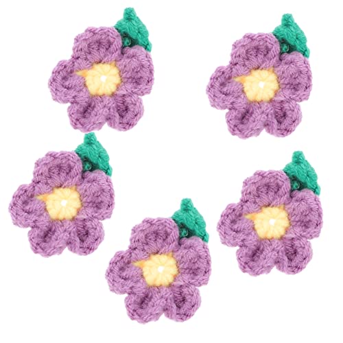 HOMSFOU 1 Satz Teiliges Häkelblumen Applikationen Für Kleidung Handgefertigte Verzierungen Für Diy Projekte Und Kreative Bastelarbeiten Zufällige Farbe 5 Stück HOMSFOU 1 Satz Teiliges Häkelblumen Applikationen Für Kleidung Handgefertigte Verzierungen Für Diy Projekte Und Kreative Bastelarbeiten Zufällige Farbe 5 Stück von HOMSFOU