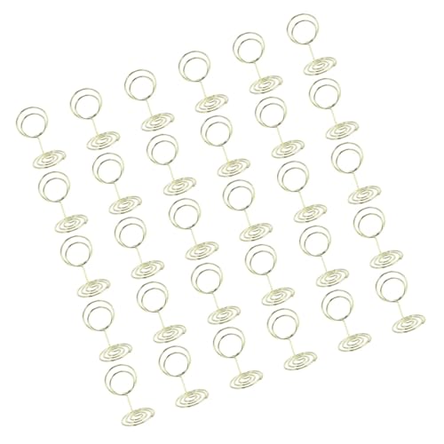 HOMSFOU 1 Satz Teiliges Metall Tischkartenhalter Runde Memo Clips Mit Stabilem Standfuß Für Hochzeiten Veranstaltungen Und Bürodekoration Goldfarbene Kartenhalter Aus Metall 30 Stück von HOMSFOU