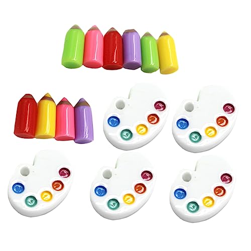 HOMSFOU 1 Satz Teiliges Miniatur Pinsel Für Resin Dekoration Kreative Malwerkzeuge Für Puppenhäuser Und Mikrolandschaften Paletten Bunte Pinsel 15 Stück von HOMSFOU
