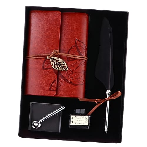 HOMSFOU 1 Satz Teiliges Set Nordic Stil Federdip Stift Notizbuch Tintenhalter Kit Kreatives Schreibset für Kalligraphie Notizbuch Feder und Halter für und Täglichen Gebrauch HOMSFOU 1 Satz Teiliges Set Nordic Stil Federdip Stift Notizbuch Tintenhalter Kit Kreatives Schreibset für Kalligraphie Notizbuch Feder und Halter für und Täglichen Gebrauch von HOMSFOU