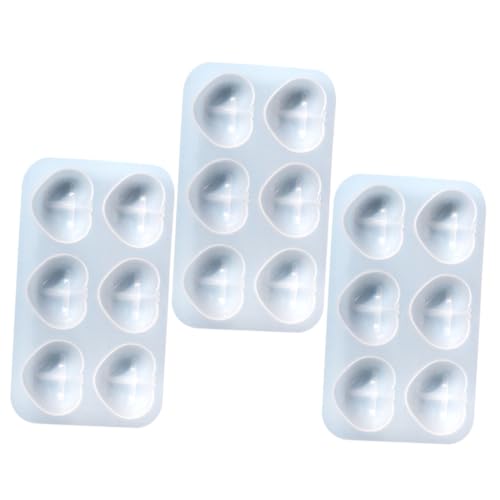 HOMSFOU 1 Satz Teiliges Silikonform Für Diy Herzen Flexible Gießformen Hochwertigem Silikon Für Handarbeiten Für Dekorationen Und Zubehörgestaltung 3 Stück von HOMSFOU