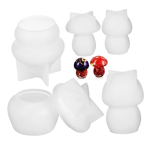 HOMSFOU 1 Satz Teiliges Silikonformen Für Pilzglas Diy Gießformen Für Epoxidharz Langlebige Silikon Gießformen Für Bastelprojekte Für Aufbewahrung Und Dekoration 5 Stück HOMSFOU 1 Satz Teiliges Silikonformen Für Pilzglas Diy Gießformen Für Epoxidharz Langlebige Silikon Gießformen Für Bastelprojekte Für Aufbewahrung Und Dekoration 5 Stück von HOMSFOU