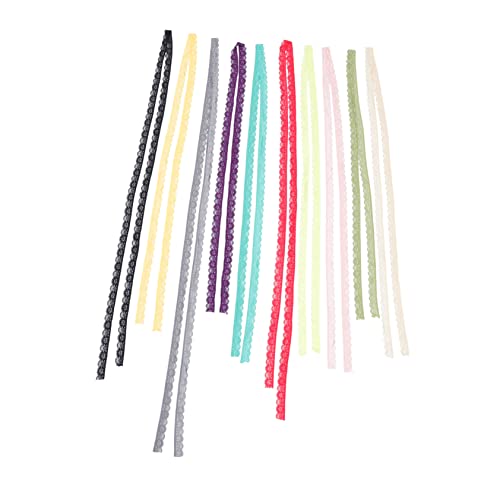 HOMSFOU 1 Satz Teiliges Spitzenband Elastische Ribbons Für Diy Nähprojekte Bastelzubehör Hochzeitsdekoration Gemischten Farben Pro Strapazierfähigem Für Kleidung Accessoires Und 10 Stück von HOMSFOU