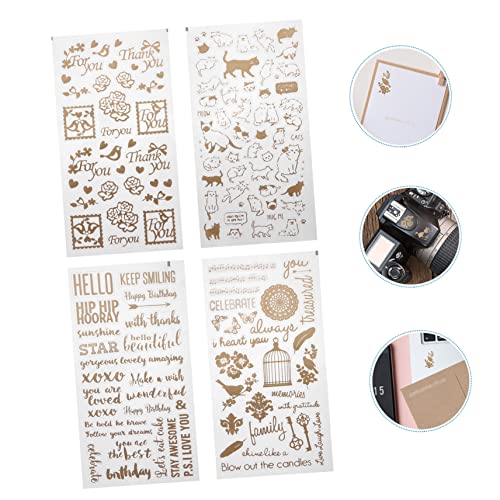 HOMSFOU 1 Satz Teiliges Transparente Epoxidharz Aufkleber Mit Verschiedenen Buchstabenmustern Selbstklebend Langlebig Und Vielseitig Für Diy Bastelarbeiten Scrapbooking Und 12 Stück von HOMSFOU