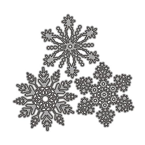 HOMSFOU 1 Satz Teiliges Weihnachts Stanzschablonen Schneeflocken Stanzformen zum Prägen für DIY Karten und Papierhandwerk Kompatibel mit Schneidemaschinen von HOMSFOU