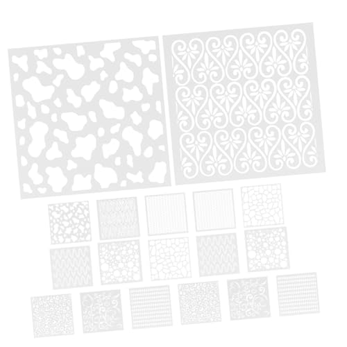 HOMSFOU 1 Satz Teiliges Wiederverwendbare Schablonen Für Malprojekte Für Diy Dekoration Scrapbooking Und Kunsthandwerk Verschiedenen Oberflächen 18 Stück HOMSFOU 1 Satz Teiliges Wiederverwendbare Schablonen Für Malprojekte Für Diy Dekoration Scrapbooking Und Kunsthandwerk Verschiedenen Oberflächen 18 Stück von HOMSFOU