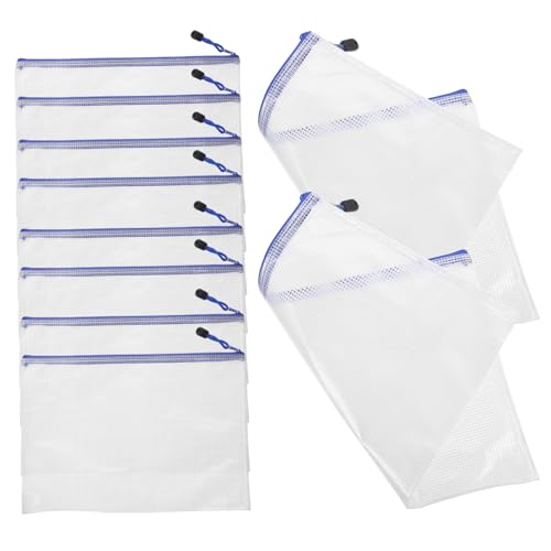 HOMSFOU 1 Satz Teiliges Zipper Dokumentenbeutel Transparente Mesh Organizer Aus Hochwertigem Reißfest Schmutzabweisend Für Schule Büro Zur Aufbewahrung Von Prüfungsunterlagen Und 10 Stück HOMSFOU 1 Satz Teiliges Zipper Dokumentenbeutel Transparente Mesh Organizer Aus Hochwertigem Reißfest Schmutzabweisend Für Schule Büro Zur Aufbewahrung Von Prüfungsunterlagen Und 10 Stück von HOMSFOU