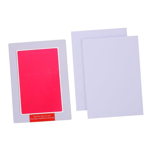 HOMSFOU 1 Satz Tintenloses Handabdruckpad Fußabdruck-Kit für Neugeborene -Fußdruck-Kit -Fußabdrucktinte -Andenken Stempelkissen -Druckpad Papierrahmen rot von HOMSFOU