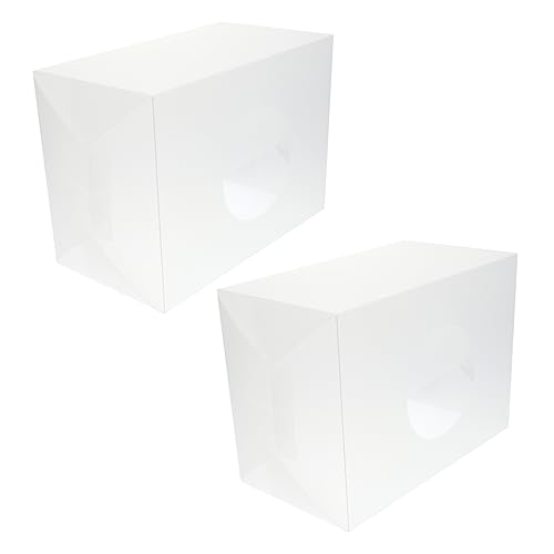 HOMSFOU 1 Satz Transparente Lotteriebox Aus Umweltfreundlichem Material Mit Großem Fassungsvermögen Und Schlitz Für Tickets Geld Vielseitig Für Firmenfeiern Büro Und Events 2 Stück von HOMSFOU