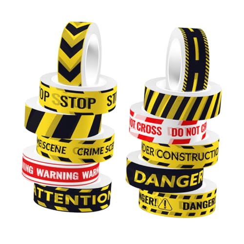 HOMSFOU 1 Satz Transparentes Diy Washi Tape Set Mit Warnslogans Selbstklebendes Scrapbooking Tape Für Projekte Vielseitige Verwendung Für Handbücher Tagebücher Und Alben 12rollen HOMSFOU 1 Satz Transparentes Diy Washi Tape Set Mit Warnslogans Selbstklebendes Scrapbooking Tape Für Projekte Vielseitige Verwendung Für Handbücher Tagebücher Und Alben 12rollen von HOMSFOU