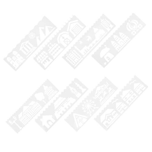 HOMSFOU 1 Satz Vorlage Für Architekturmalerei Malschablonen Für Holz Wandschablonen Bastelschablonen Schablonen Zum Basteln Schablonen Zum Malen Auf Holz Weiß Pp von HOMSFOU
