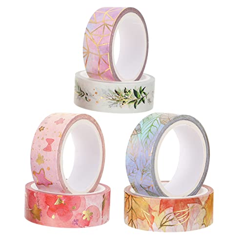 HOMSFOU 1 Satz Washi Tape Dekoratives Klebeband Für Diy Bastelprojekte Scrapbooking Und Tagebuchgestaltung Spurlos Ablösbar Zubehör 6rollen von HOMSFOU
