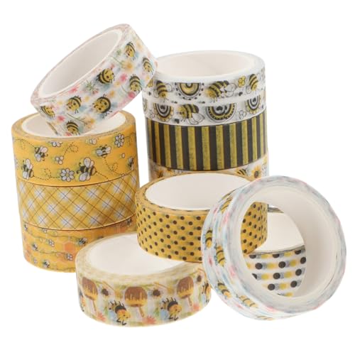 HOMSFOU 1 Satz Washi Tape Set Mit Bienenmotiven Dekorative Diy Klebebänder Für Scrapbooking Journaling Bastelprojekte Farbenfrohes Vielseitiges Washi Tape Für Ideen 12rollen HOMSFOU 1 Satz Washi Tape Set Mit Bienenmotiven Dekorative Diy Klebebänder Für Scrapbooking Journaling Bastelprojekte Farbenfrohes Vielseitiges Washi Tape Für Ideen 12rollen von HOMSFOU