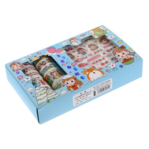 HOMSFOU 1 Satz Washi Tape Teiliges Selbstklebendes Dekoratives Klebeband für Scrapbooking Notizbücher Geschenkverpackungen und Diy Projekte Süße Cartoon Designs Einfach Wiederverwendbar von HOMSFOU