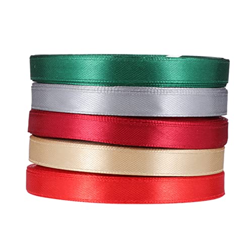 HOMSFOU 1 Satz Weihnachtsband Seidenband Ribbon Geschenkband-set Feierstahl Festivalbänder Rosa Geburtstag Mehrere Weiß Weihnachtsverpackungsband Verpackungszubehör Polyester 5rollen HOMSFOU 1 Satz Weihnachtsband Seidenband Ribbon Geschenkband-set Feierstahl Festivalbänder Rosa Geburtstag Mehrere Weiß Weihnachtsverpackungsband Verpackungszubehör Polyester 5rollen von HOMSFOU