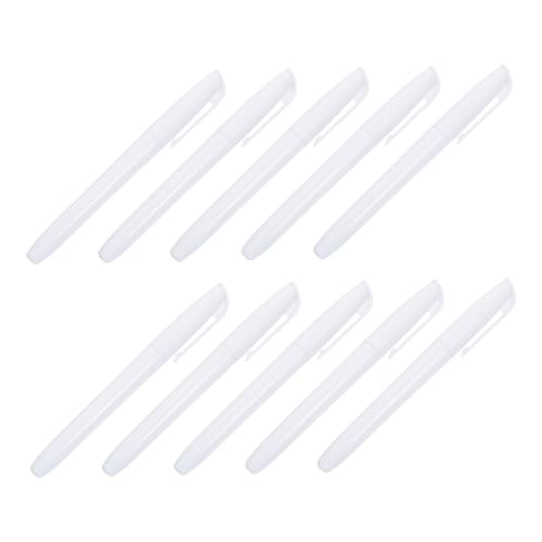 HOMSFOU 1 Satz Weißer Trocken Abwischbarer Marker Weißer Tintenmarker Zeichenstifte Für Das Büro Zeichnungsstift Tafelstifte Flüssiger Kreidemarker Plastik 10 Stück von HOMSFOU
