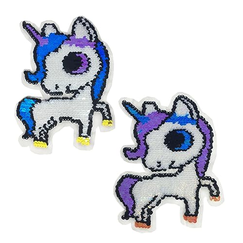 HOMSFOU 1 Satz Wende Pailletten Stickerei Aufnäher Für Diy Kleidung Bügelbild Für Stoff Pullover Schuhe Taschen Kreative Und Langlebige Patches Für Styles 2 Stück HOMSFOU 1 Satz Wende Pailletten Stickerei Aufnäher Für Diy Kleidung Bügelbild Für Stoff Pullover Schuhe Taschen Kreative Und Langlebige Patches Für Styles 2 Stück von HOMSFOU
