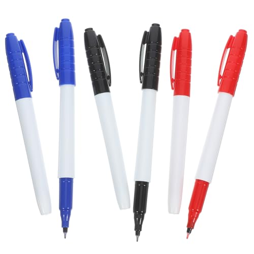 HOMSFOU 1 Satz Whiteboard Marker Spitze Abwischbare Stifte Für Schule Und Büro Wasserbasierte Radierbare Marker Blau Schwarz Und Rot Zeichnen Und Schreiben 6 Stück von HOMSFOU