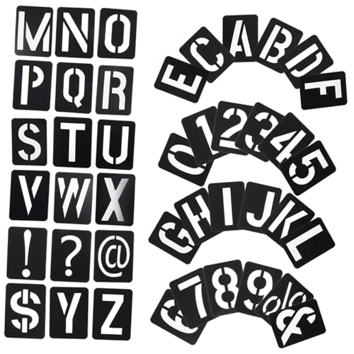 HOMSFOU 1 Satz Wiederverwendbare Buchstaben Schablonen für Wandmalerei Teiliges Set PP Kunststoff für Diy Dekorationen und Kreative Projekte Klare Muster für Einfache Anwendung HOMSFOU 1 Satz Wiederverwendbare Buchstaben Schablonen für Wandmalerei Teiliges Set PP Kunststoff für Diy Dekorationen und Kreative Projekte Klare Muster für Einfache Anwendung von HOMSFOU