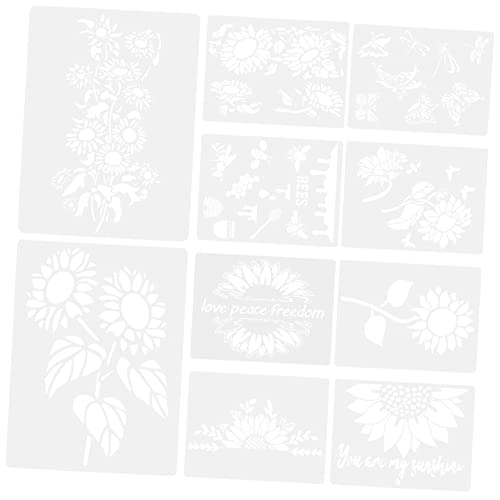 HOMSFOU 1 Satz Wiederverwendbare Malvorlagen Schablonen Für Kreative Diy Projekte Geeignet Für Wandgestaltung Und Bastelarbeiten Sonnenblumenmotiven 10 Blatt HOMSFOU 1 Satz Wiederverwendbare Malvorlagen Schablonen Für Kreative Diy Projekte Geeignet Für Wandgestaltung Und Bastelarbeiten Sonnenblumenmotiven 10 Blatt von HOMSFOU
