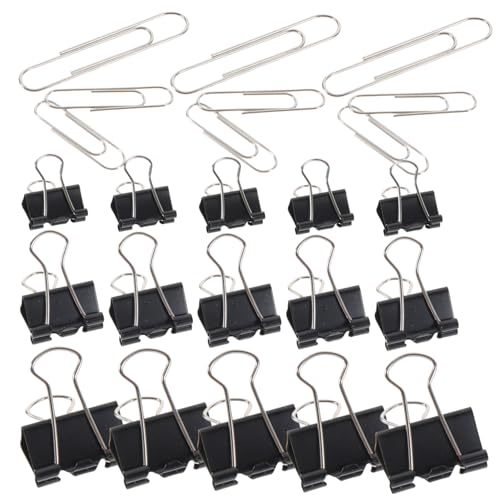 HOMSFOU 1 Schachtel Büroklammern aus Metallische Silberne Binder Clips Vielseitige Klammern für Büro Schule und Zuhause Robuste und Flexible Papierfixierung von HOMSFOU