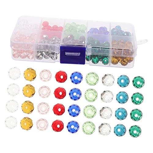 HOMSFOU 1 Schachtel Bunte Glasperlen Facettierte Abstandshalter für DIY Armbänder und Schmuckherstellung für Kreative Bastelprojekte und HOMSFOU 1 Schachtel Bunte Glasperlen Facettierte Abstandshalter für DIY Armbänder und Schmuckherstellung für Kreative Bastelprojekte und von HOMSFOU