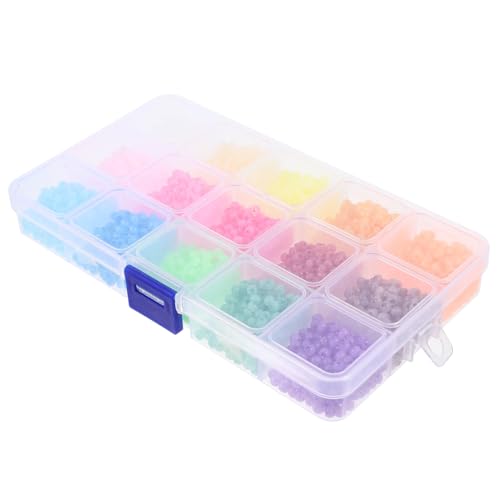 HOMSFOU 1 Schachtel DIY Glasperlen für Schmuckherstellung Box mit Verschiedenen Farben für Armbänder und Bastelideen für und Handarbeit von HOMSFOU