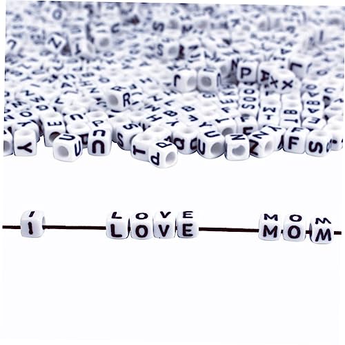 HOMSFOU 1 Schachtel Diy Acryl Buchstabenperlen Buchstaben Herz Zahlen für Armbänder und Schmuckherstellung Vielseitige Bastelperlen für Kreative Projekte von HOMSFOU