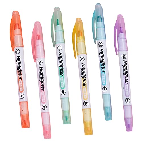 HOMSFOU 1 Schachtel Doppelseitige Scrapbook Art Marker Farben Wasserbasierte Textmarker für Schüler Multifunktionale Leuchtstifte Schreiben Malen Markieren und Journaling Sichere Tragbar von HOMSFOU